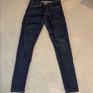 Dark wash super soft skinny jeans